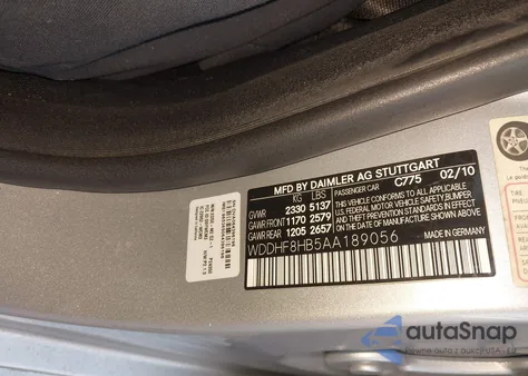 2010 Mercedes-Benz E 350 4Matic из США, поврежденный, VIN WDDHF8HB5AA189056